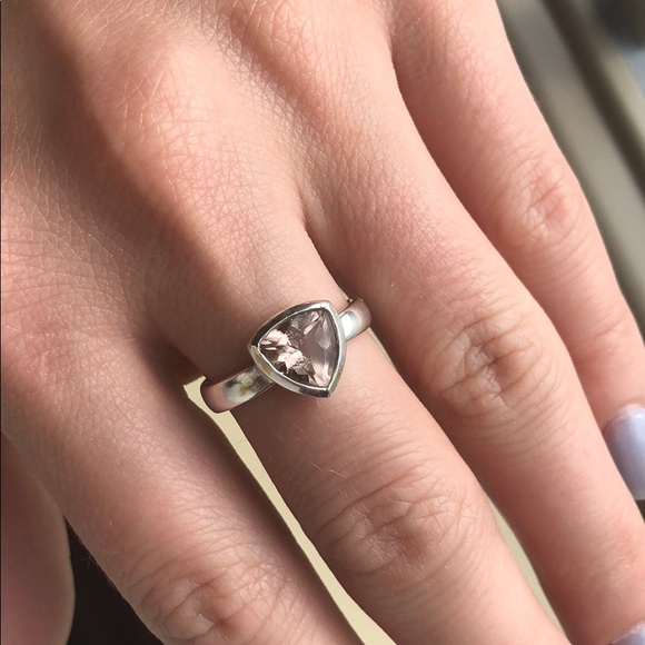 Jewelry - Pale Pink Morganite Trillion Cut Ring! 💕